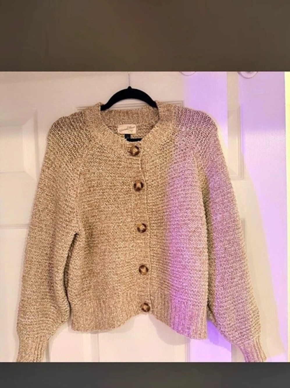 Universal Thread Textured Crew Neck Sweater in Brown Size Medium